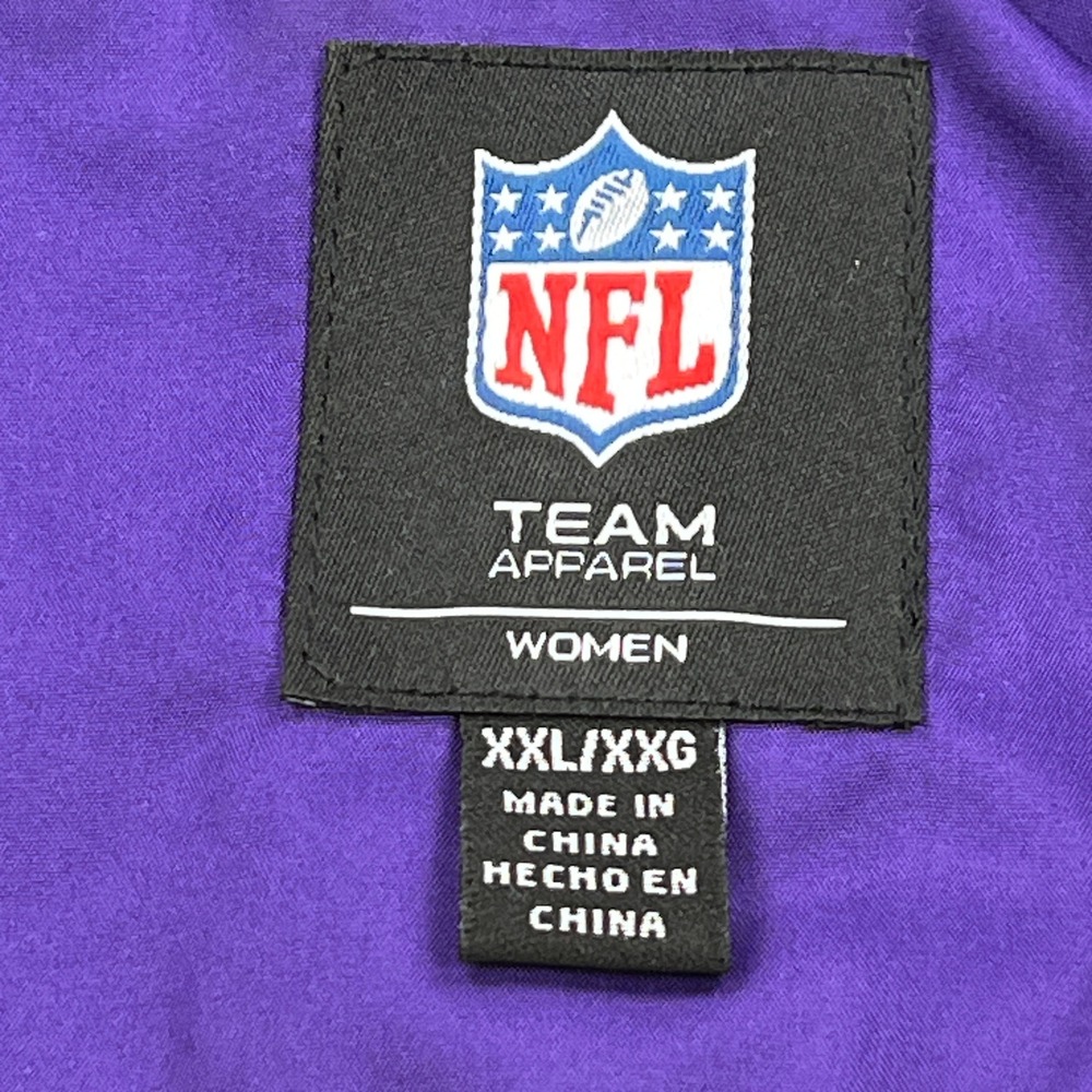 Minnesota Vikings Vest Women's XXL Purple NFL Team Apparel GIII Full‎ Zip Puffer - Picture 3 of 10